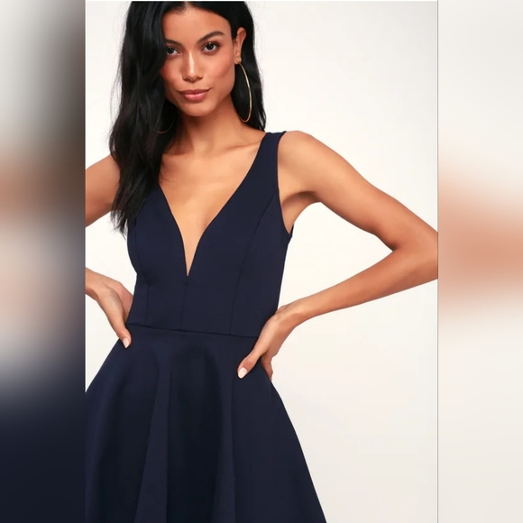 Lulus Pants - Lulus I Feel‎ Good Navy Blue Skort Dress Womens Size Small